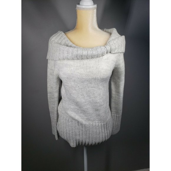 White House Black Market Sweaters - Whitehouse Black Market Light Gray Cowl Neck Sweater Women’s Size S